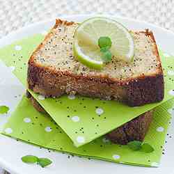 Yogurt, lime and poppy seeds loaf