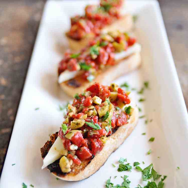 Bruschetta with Roasted Peppers