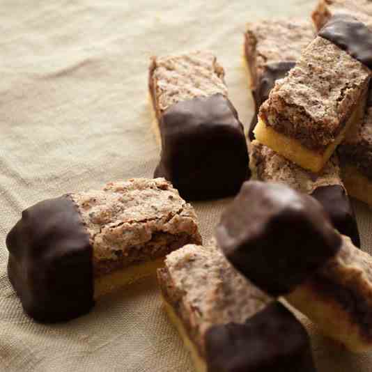 Jam and Hazelnut Bars