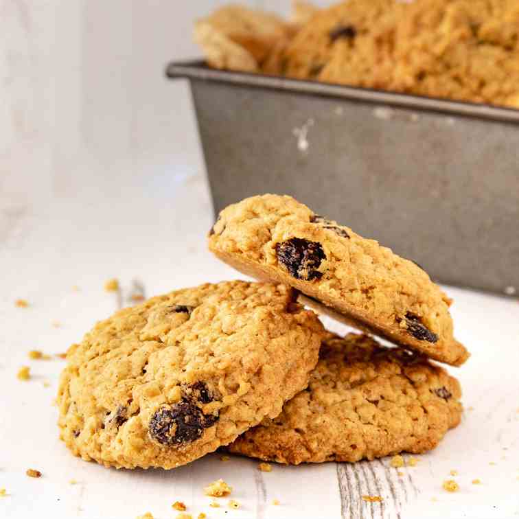 Vegan Oatmeal Raisin Cookies