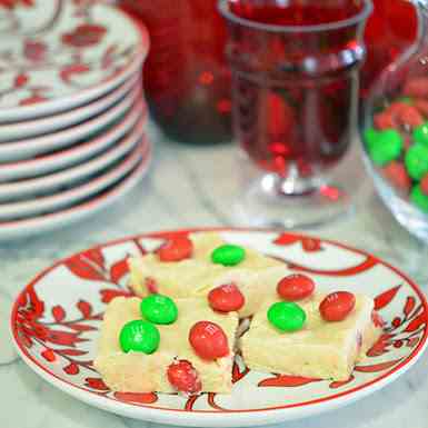 White Chocolate Christmas Fudge