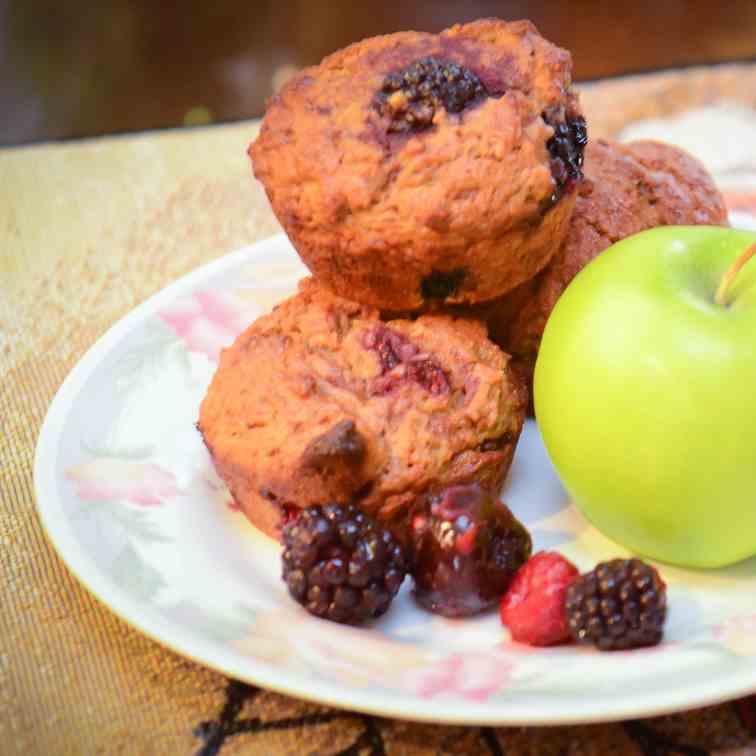 Cherry Berry Surprise Muffins