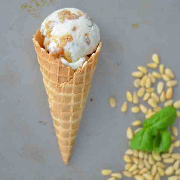Basile Honey Pine Nut Praline Ice Cream
