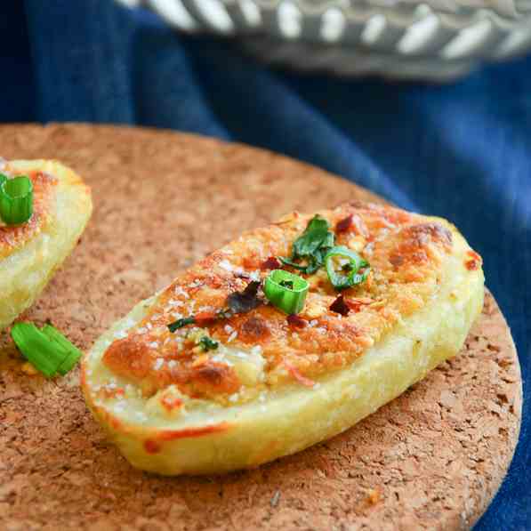 Roasted stuffed potatoes