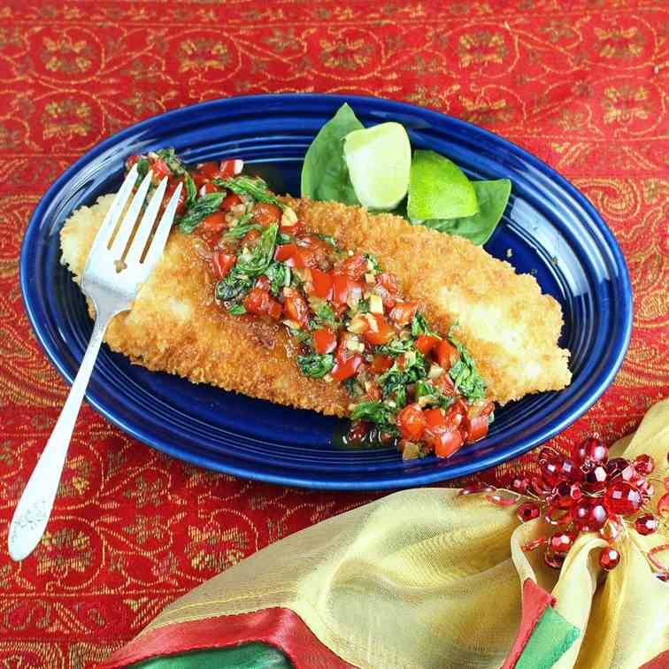 Crispy Tilapia with Spicy Thai Basil Sauce