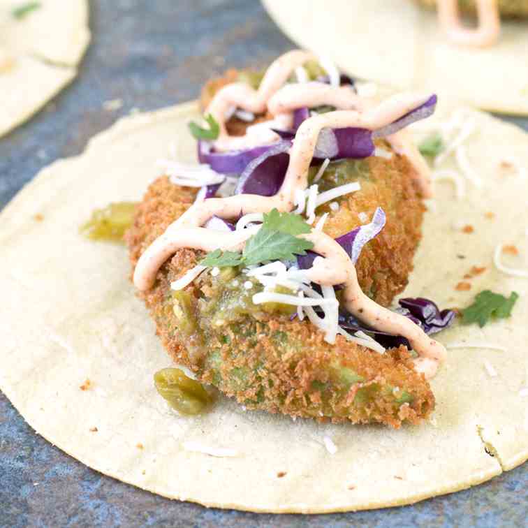 Fried Avocado Tacos