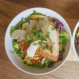 Roasted Jalapeno and Salmon Dinner Salad