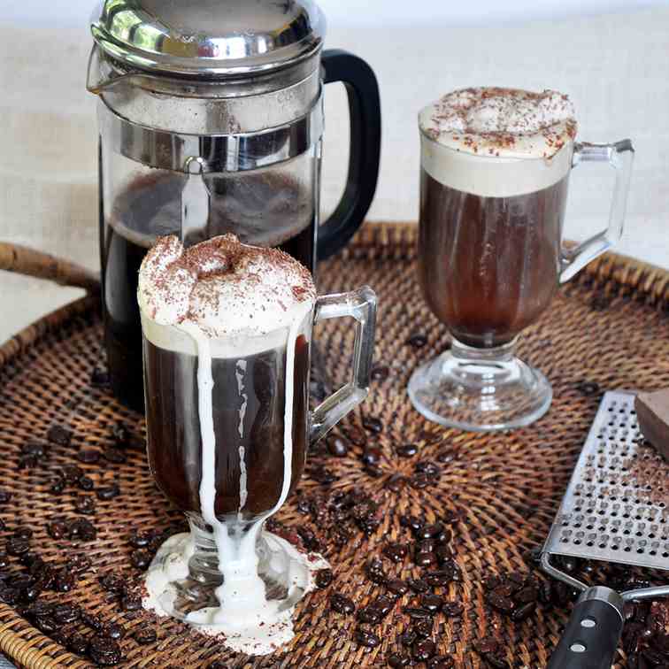 White Russian Coffee Hot Cocktail