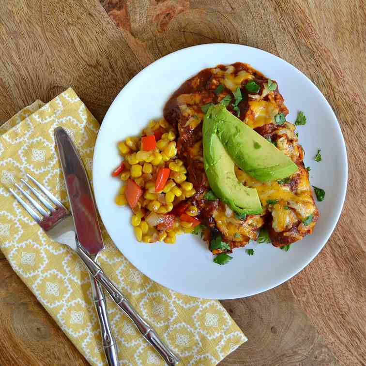 Black Bean & Cream Cheese Enchiladas