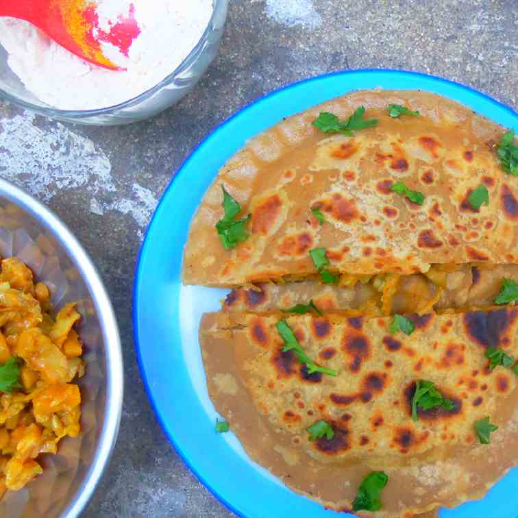 Mushroom stuffed Flat bread