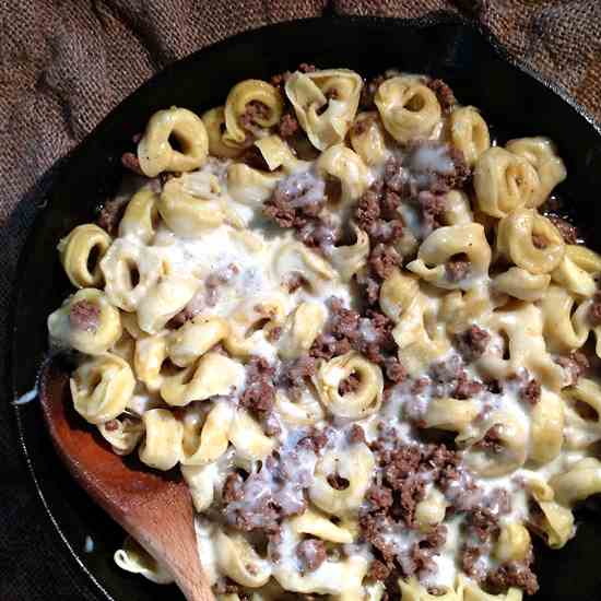 Beefy Tortellini Skillet