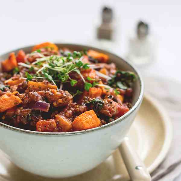 Butternut Squash Risotto with Spinach