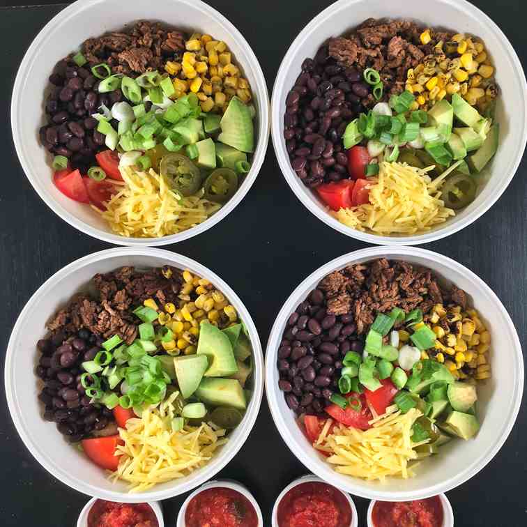 Spicy Beef and Black Bean Taco Salad
