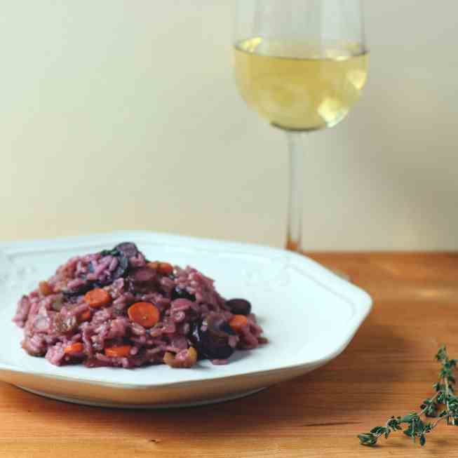 Risotto with Rainbow Carrots and Thyme