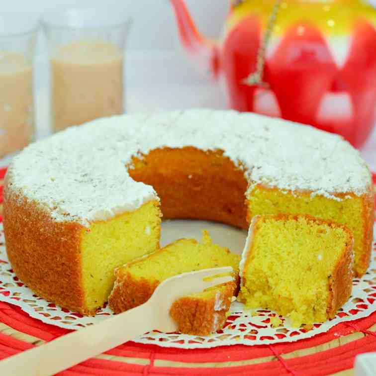 Saffron and Cardamom Cake