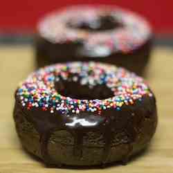 spiced double chocolate baked donut