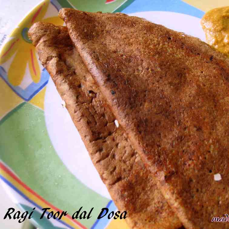 Ragi Toor dal dosa