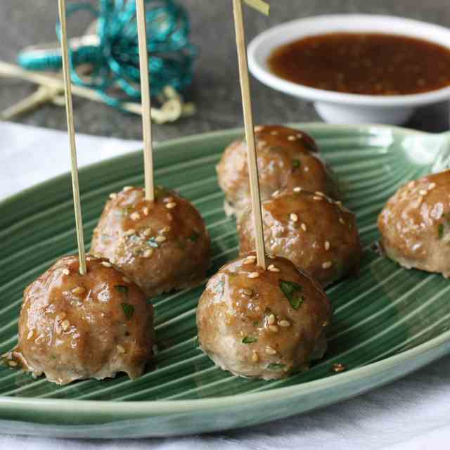 Baked Turkey Teriyaki Meatballs