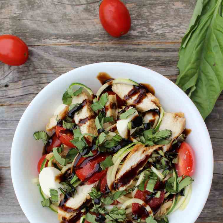 Chicken Caprese Zoodle Bowls