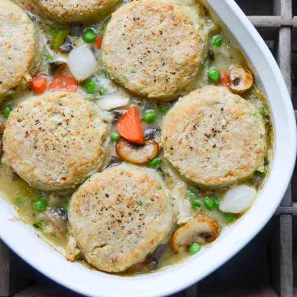 turkey and pepper-biscuit pot pie