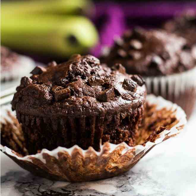 Chocolate Banana Muffins