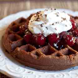 Black Forest Waffle Brownies