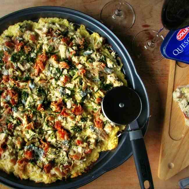 Blue Cheese Cauliflower Crust Pizza