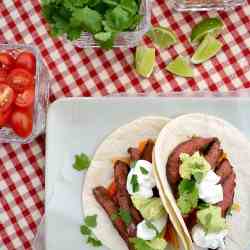 Flat Iron Bison Steak Fajitas