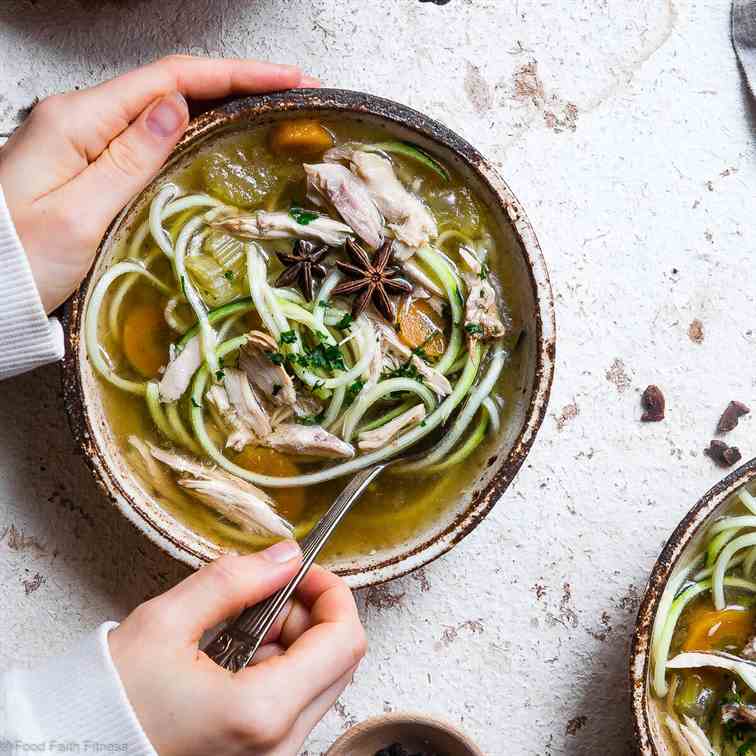 Low Carb Chicken Zoodle Soup 