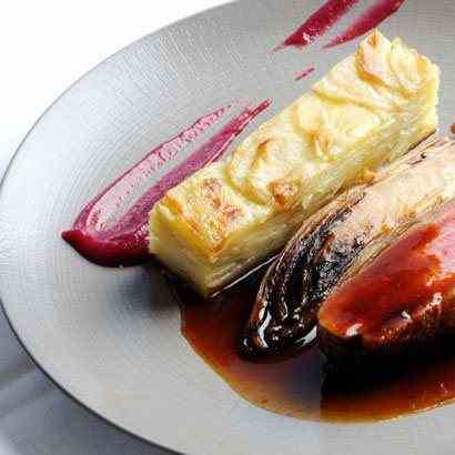 Duck breast, chicory & potato dauphinoise