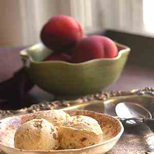 Roasted Peach Ice Cream