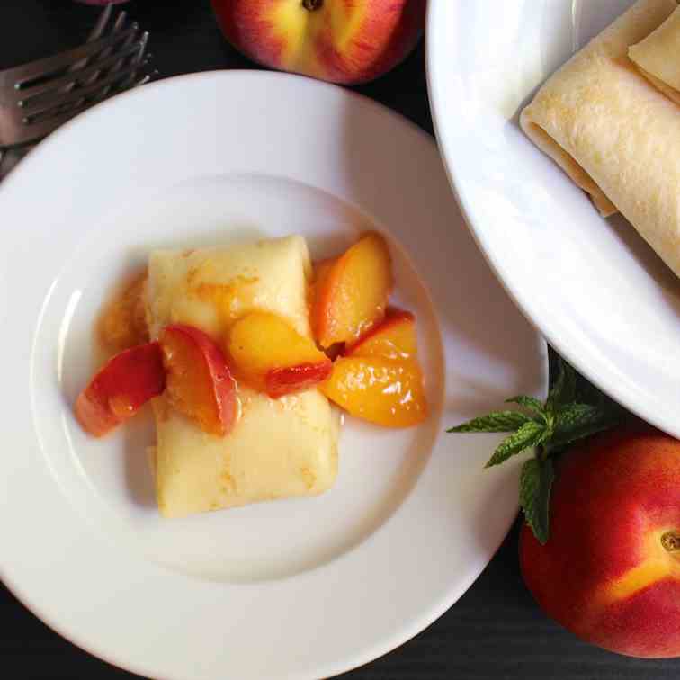  Hot Buttered Peach Blintzes