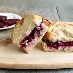 Roasted Beet & Goat Cheese Sandwich