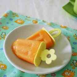 Papaya and Milk popsicles