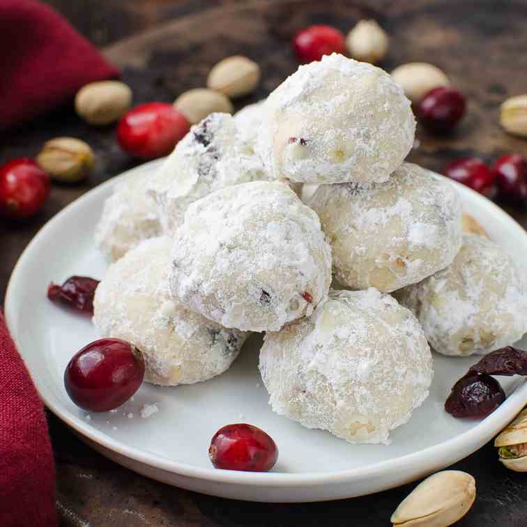 Cranberry Pistachio Tea Cookies