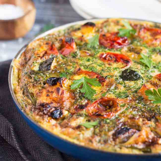 Leftover Roasted Vegetable Frittata