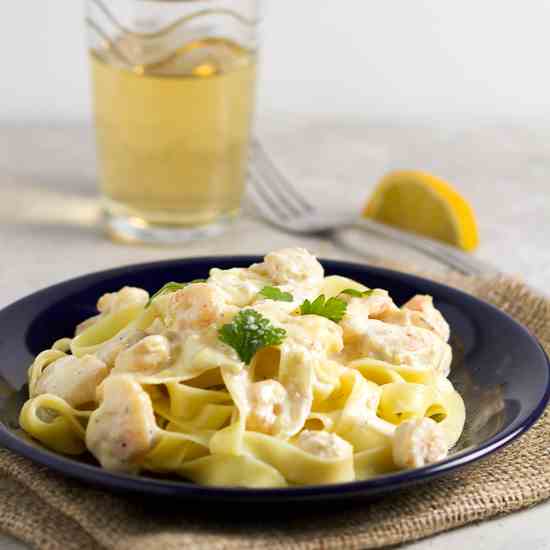 Creamy Saffron Shrimp Sauce