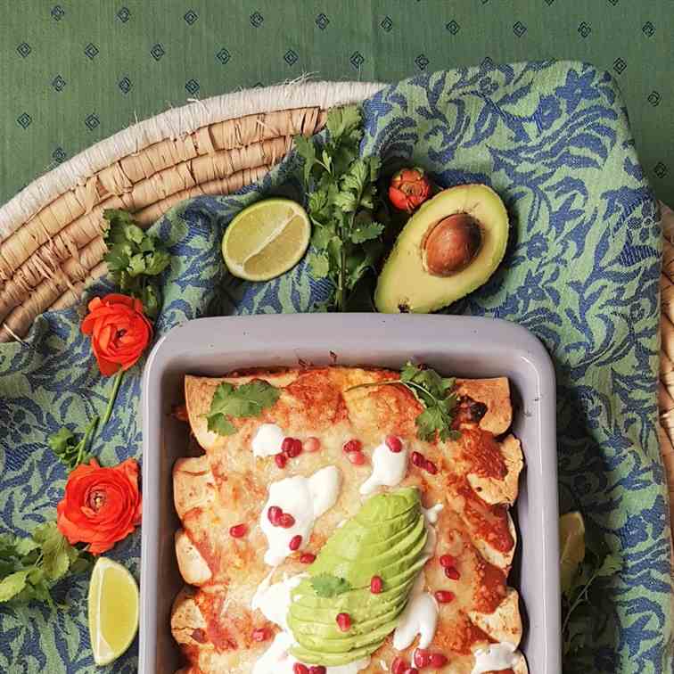 Buffalo Chicken Enchiladas