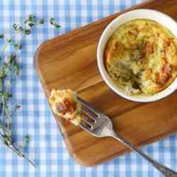 Jerusalem artichoke & thyme soufflé