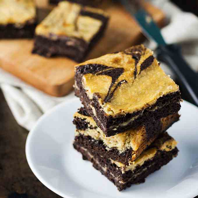 Salted Caramel Cream Cheese Brownies