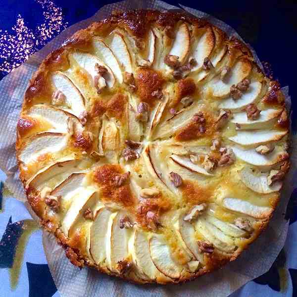 Apple Marzipan Cake