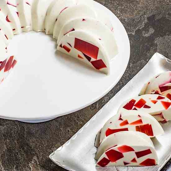 Berry Vanilla Jello Ring - Sugar Free