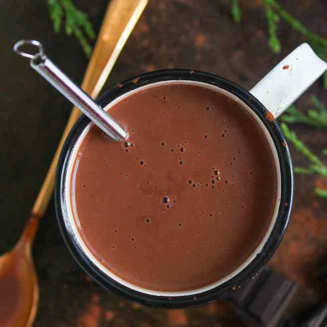 Coconut Milk Peppermint Hot Chocolate 