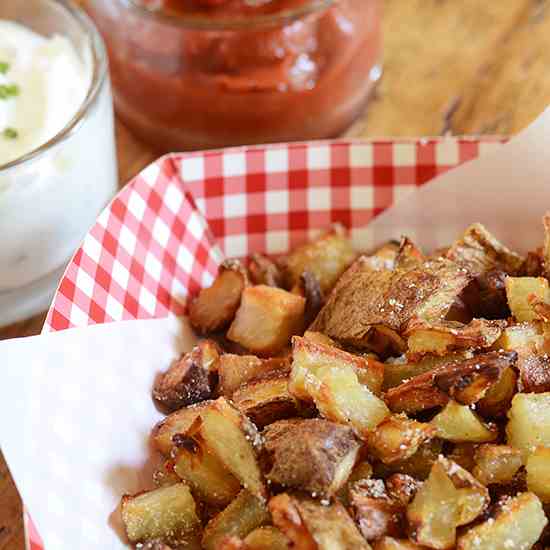 Crispy Parmesan Potato Bits