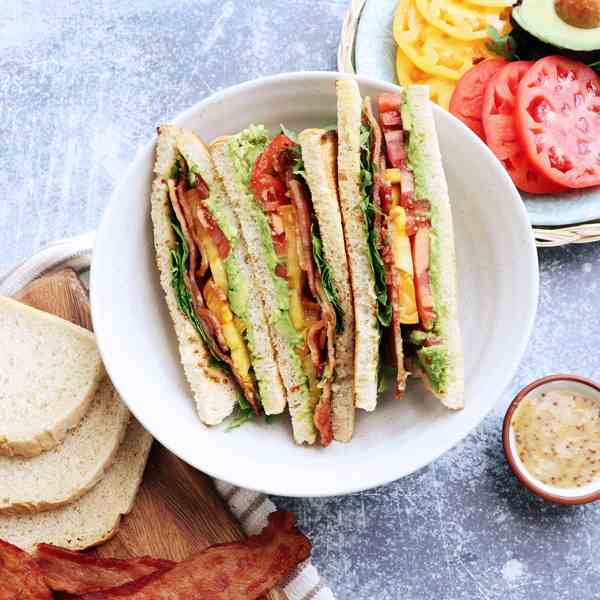 Avocado Bacon Sandwich with Honey Mustard