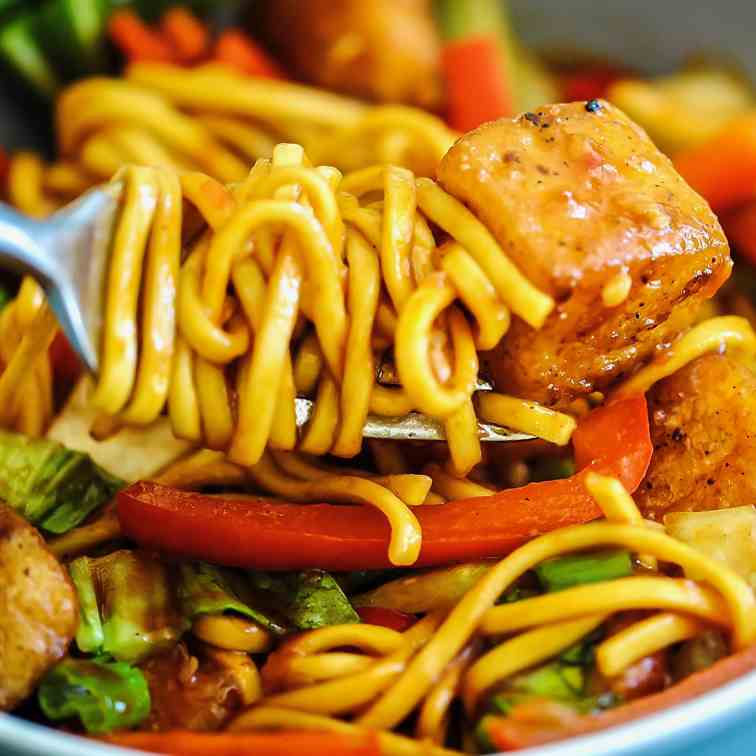 Sweet Chilli Halloumi Noodles