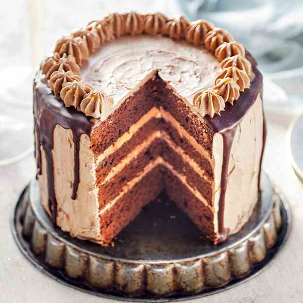 Chocolate cake with salted caramel