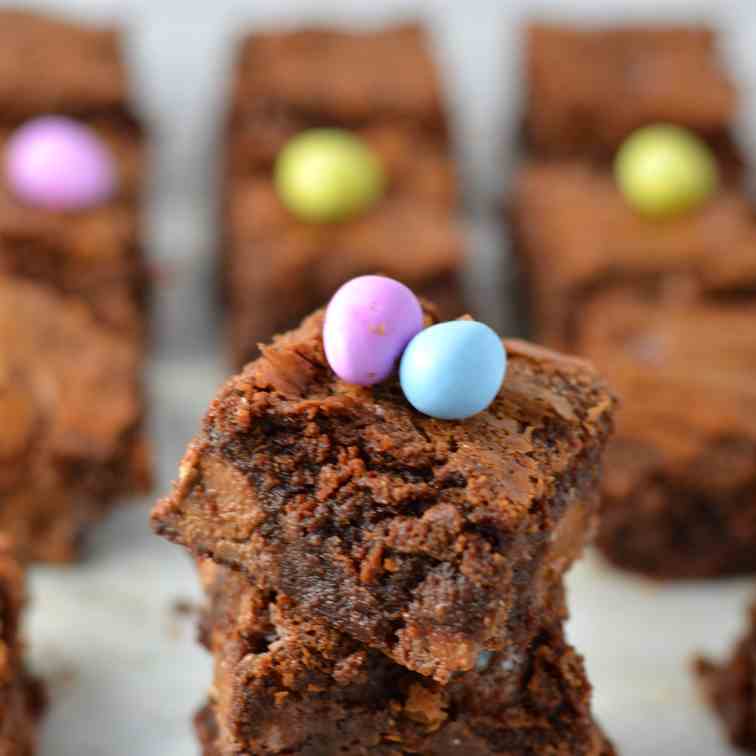 Mini Egg Nutella Brownies