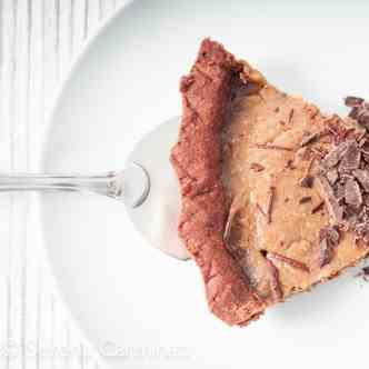 Light Chocolate-Pistachio flan.