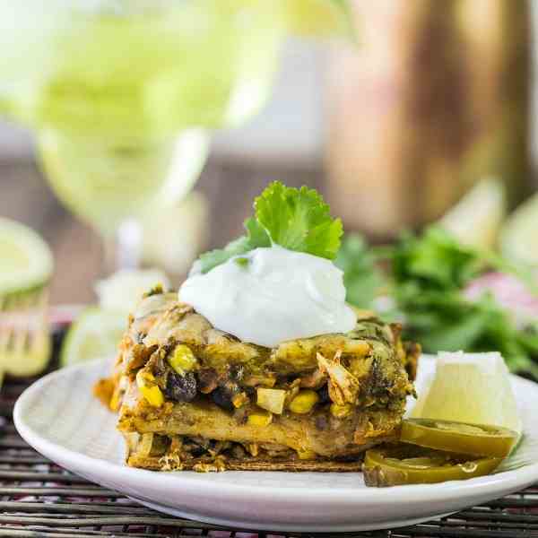 Chicken Mexican Lasagna Bake